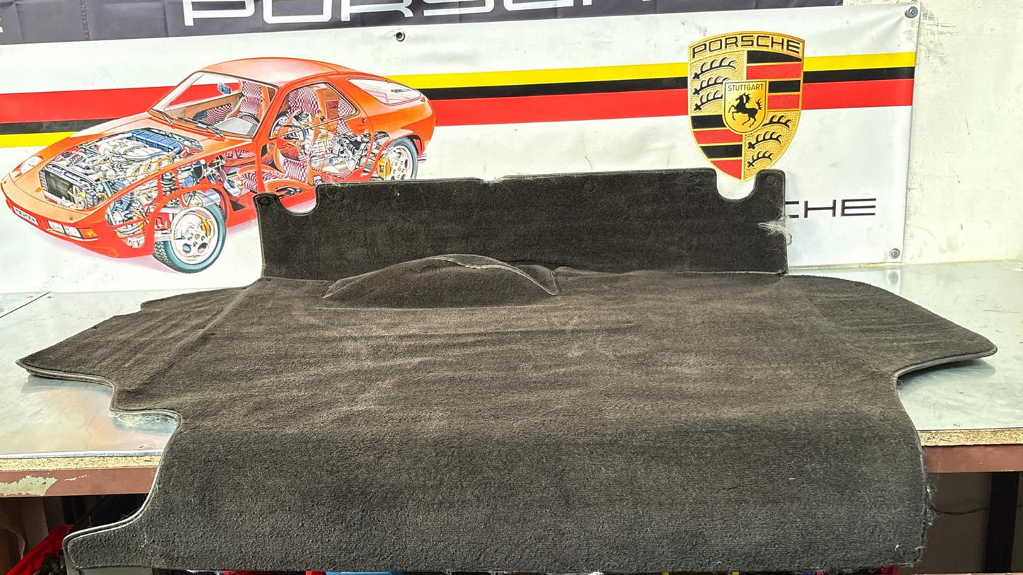 Porsche 924 944 -85.5 boot carpet, black, 94555506303 used, space saver wheel type