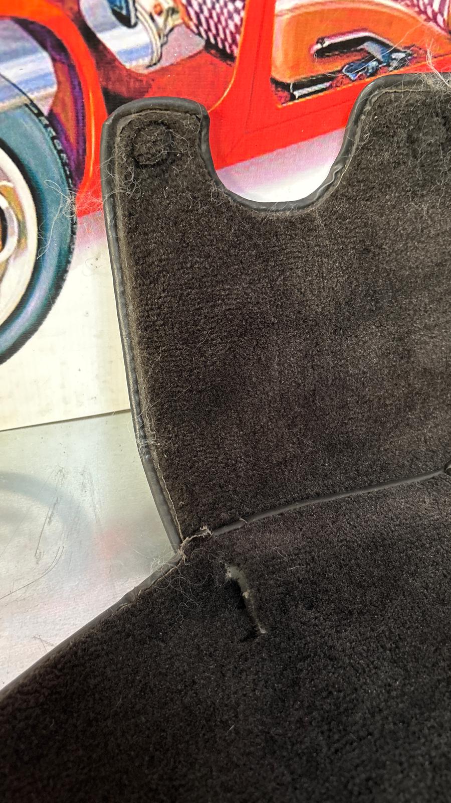 Porsche 924 944 -85.5 boot carpet, black, 94555506303 used, space saver wheel type