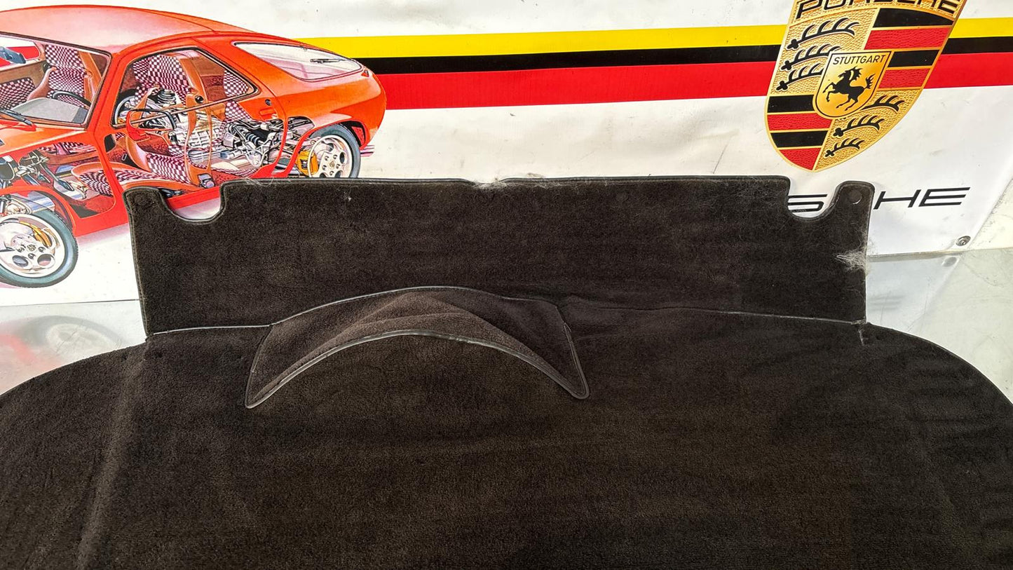 Porsche 924 944 -85.5 boot carpet, black, 94555506303 used, space saver wheel type