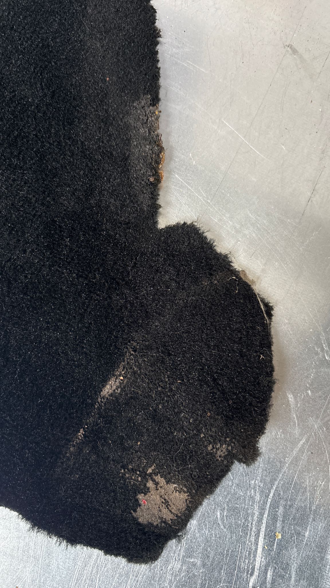 Porsche 924S 944 85.5- side trim panel, right, O/S black 94455508402 used  Built in seat belt type