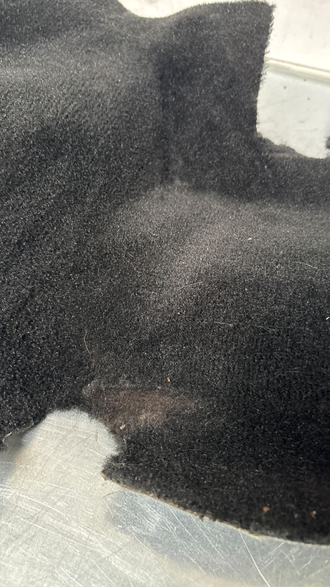 Porsche 924S 944 85.5- side trim panel, right, O/S black 94455508402 used  Built in seat belt type