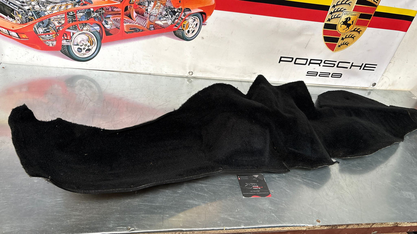 Porsche 924S 944 85.5- side trim panel, right, O/S black 94455508402 used  Built in seat belt type