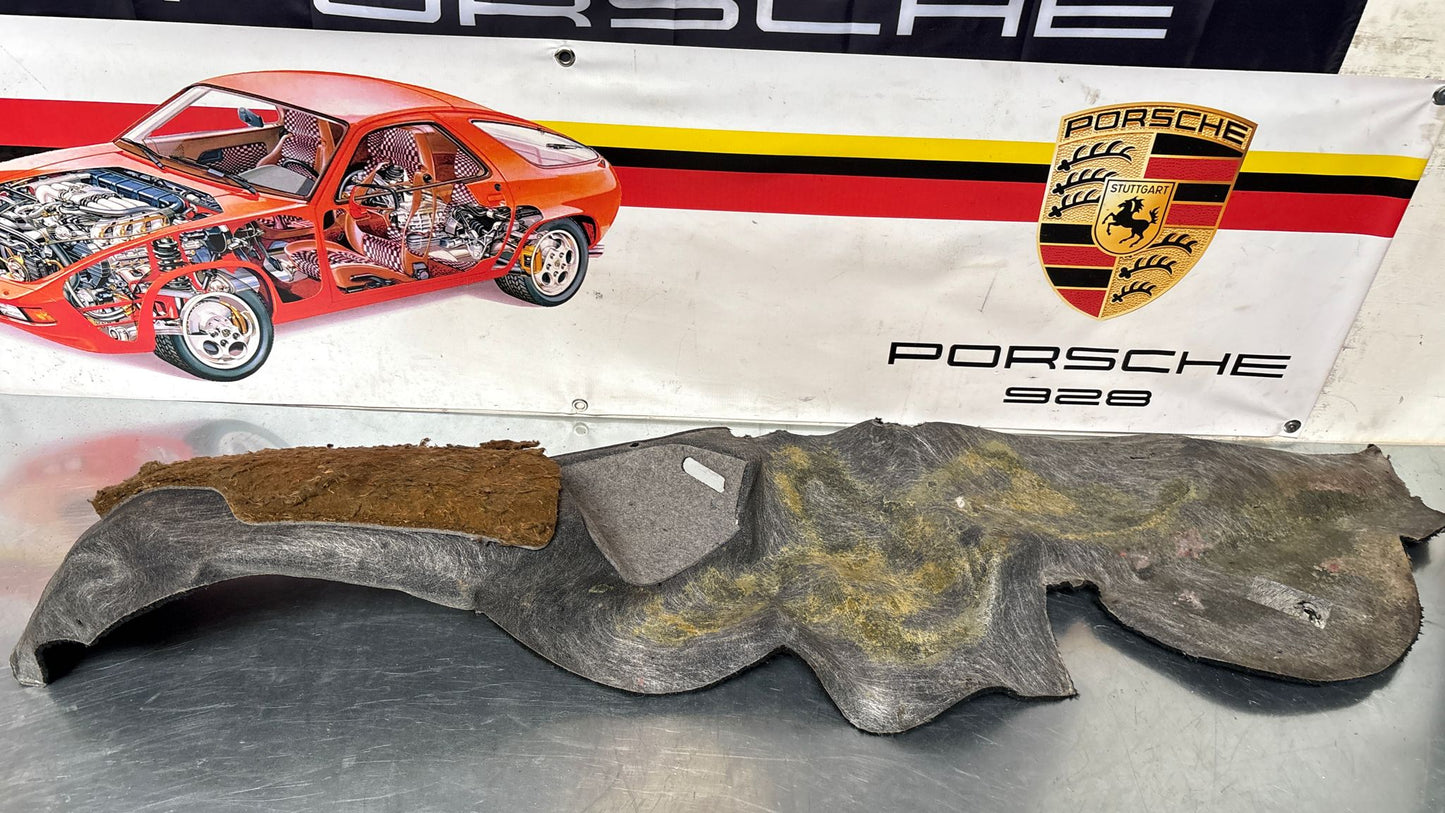 Porsche 924S 944 85.5- side trim panel, right, O/S black 94455508402 used  Built in seat belt type