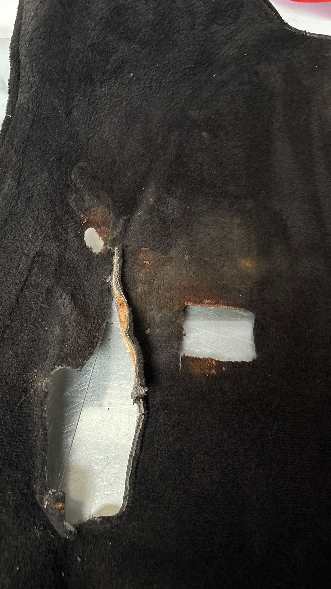 Porsche 944 85.5- RHD rear floor carpet, black, 94555507100, used