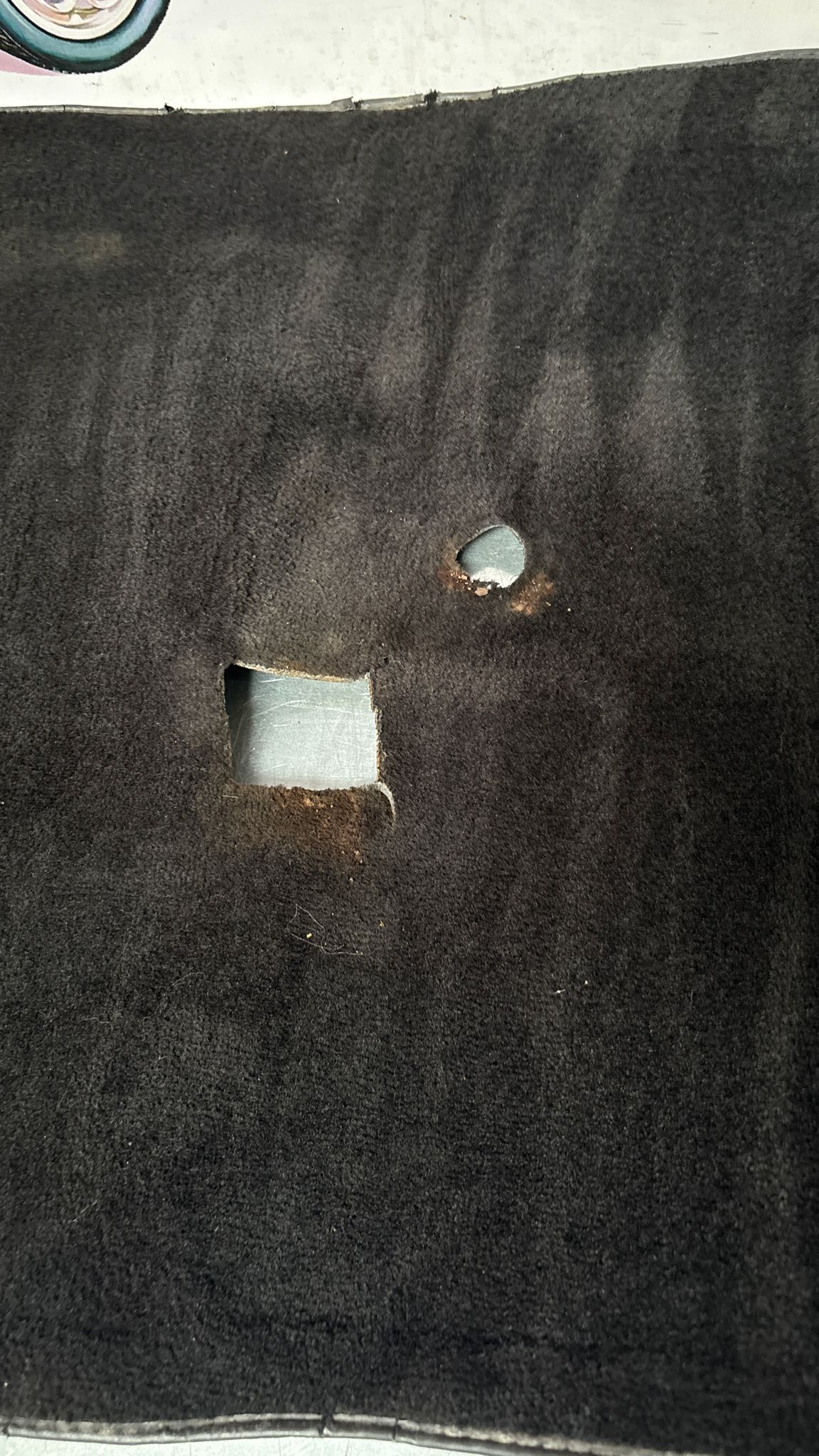 Porsche 944 85.5- RHD rear floor carpet, black, 94555507100, used