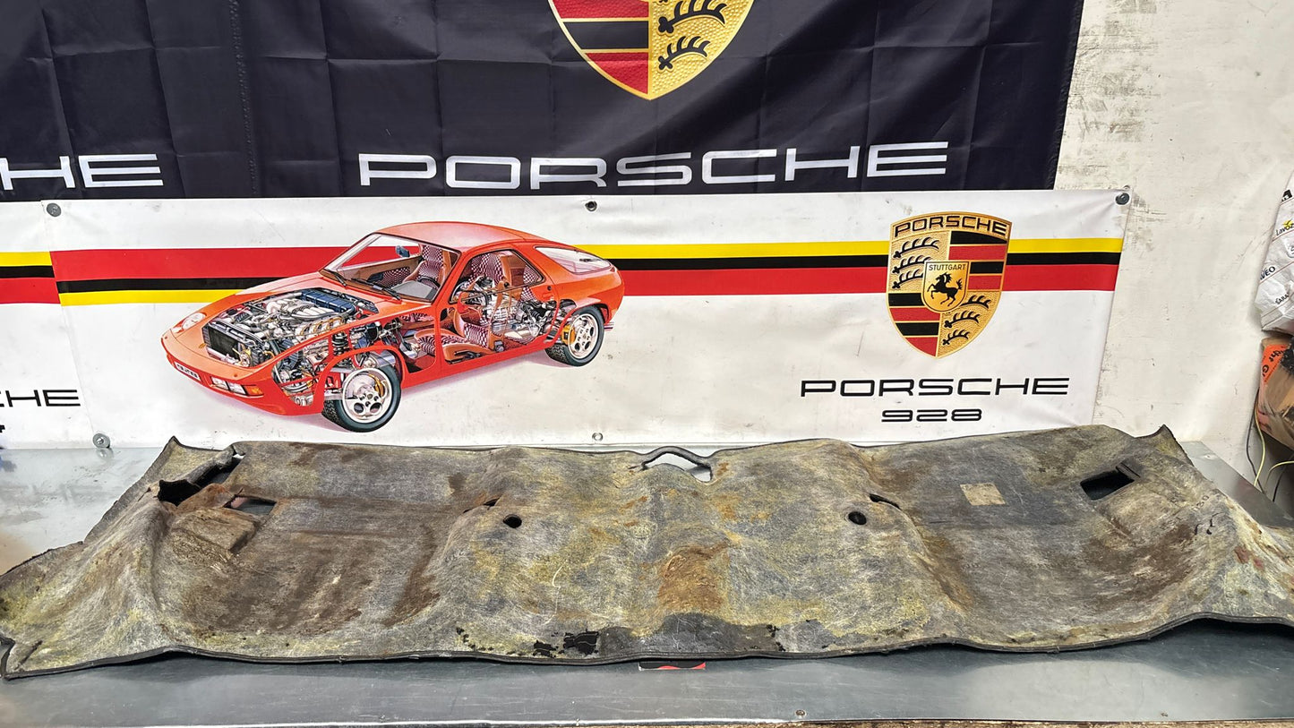 Porsche 944 85.5- RHD rear floor carpet, black, 94555507100, used