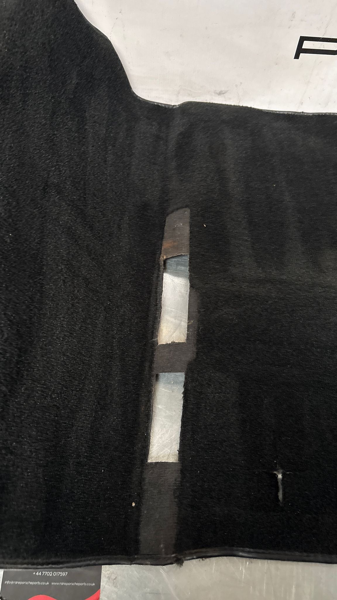 Porsche 944 85.5- LHD rear floor carpet, black, 94455507102, used