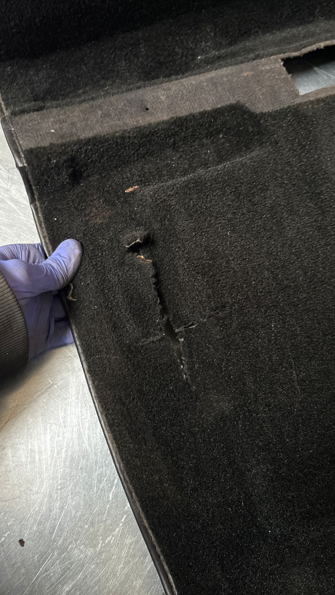 Porsche 944 85.5- LHD rear floor carpet, black, 94455507102, used