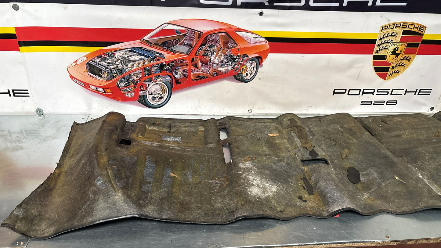 Porsche 944 85.5- LHD rear floor carpet, black, 94455507102, used