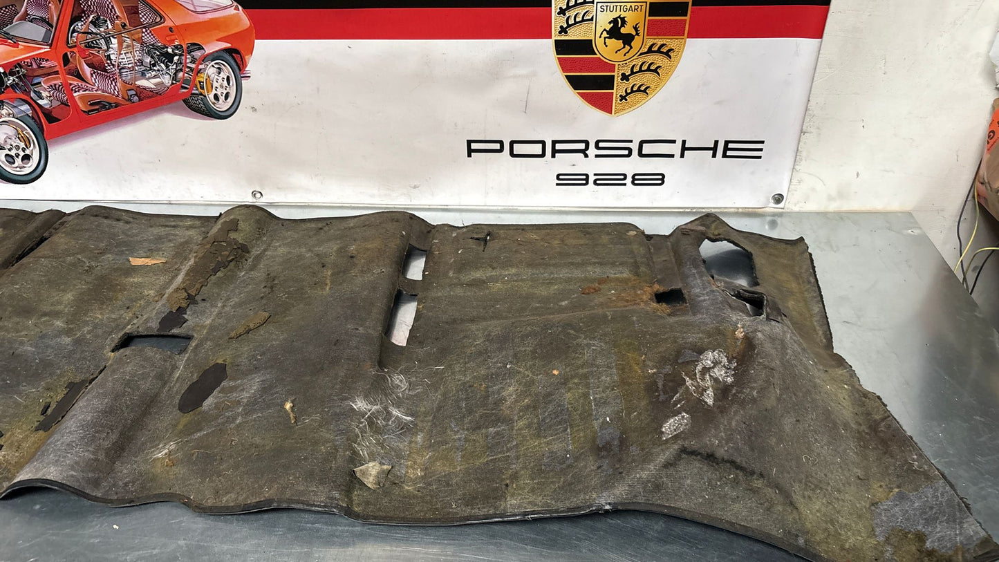 Porsche 944 85.5- LHD rear floor carpet, black, 94455507102, used