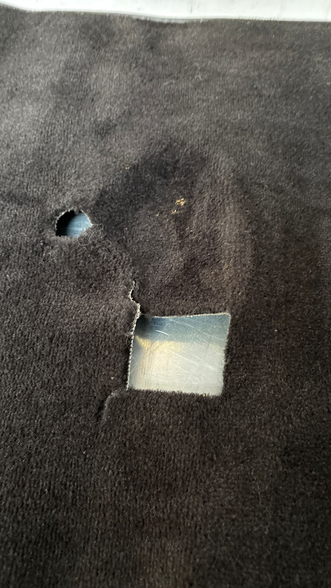 Porsche 944 85.5- LHD rear floor carpet, black, 94455507102, used