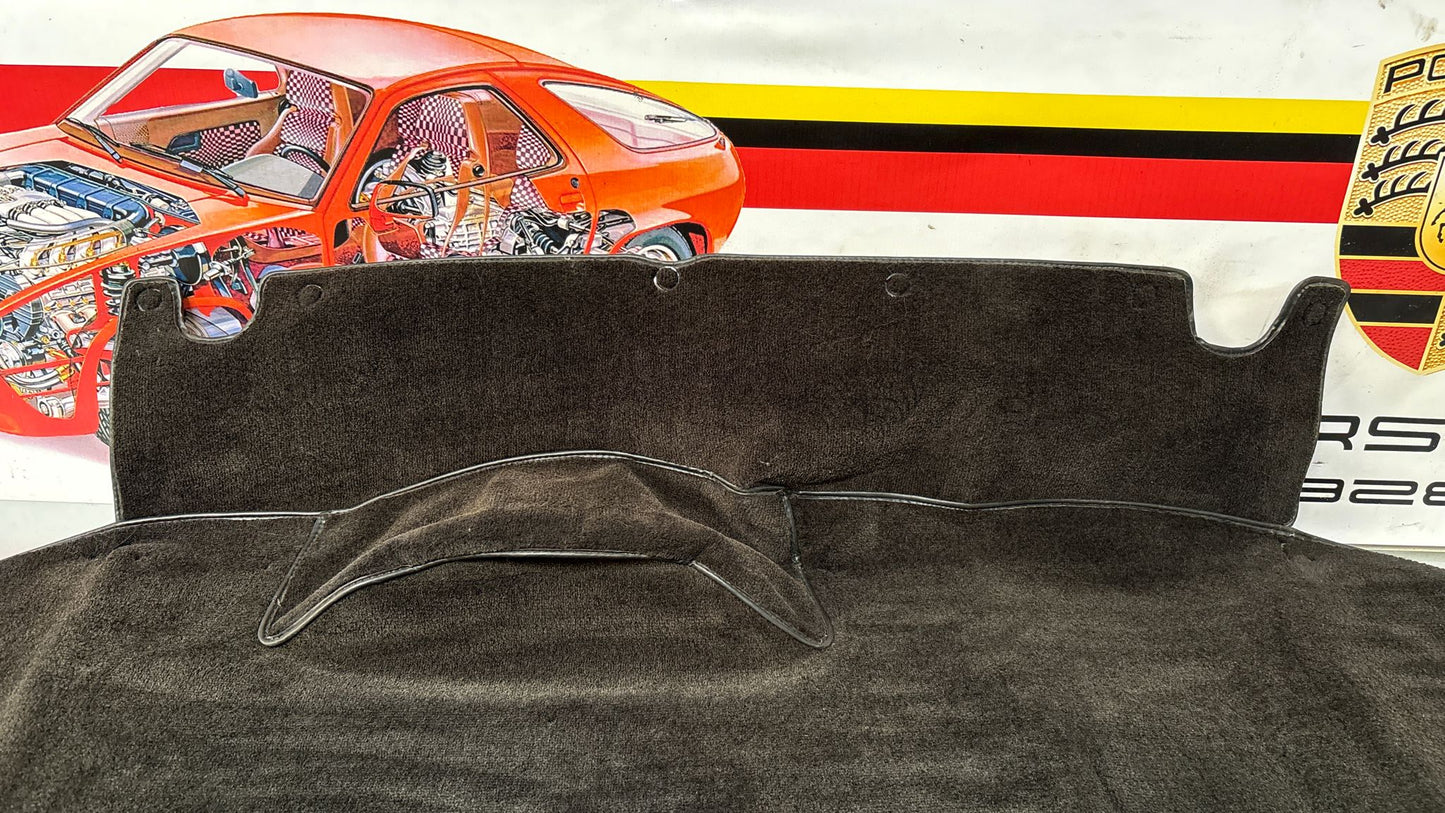 Porsche 924 944 -85.5 boot carpet, black, 94555506303 used, space saver wheel type