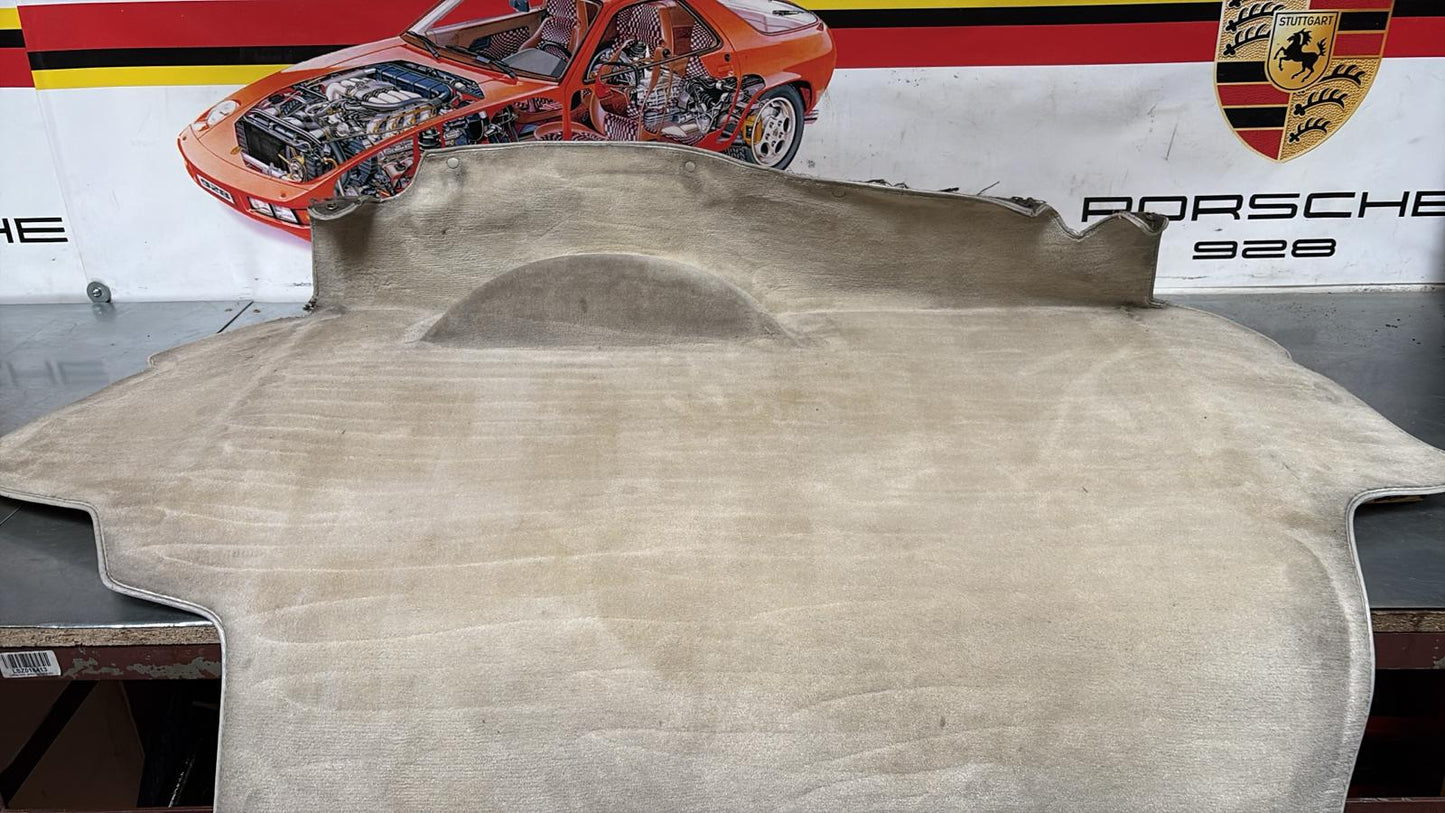 Porsche 924S 944 85.5- boot carpet, champagne, 94555506303 used, space saver wheel type