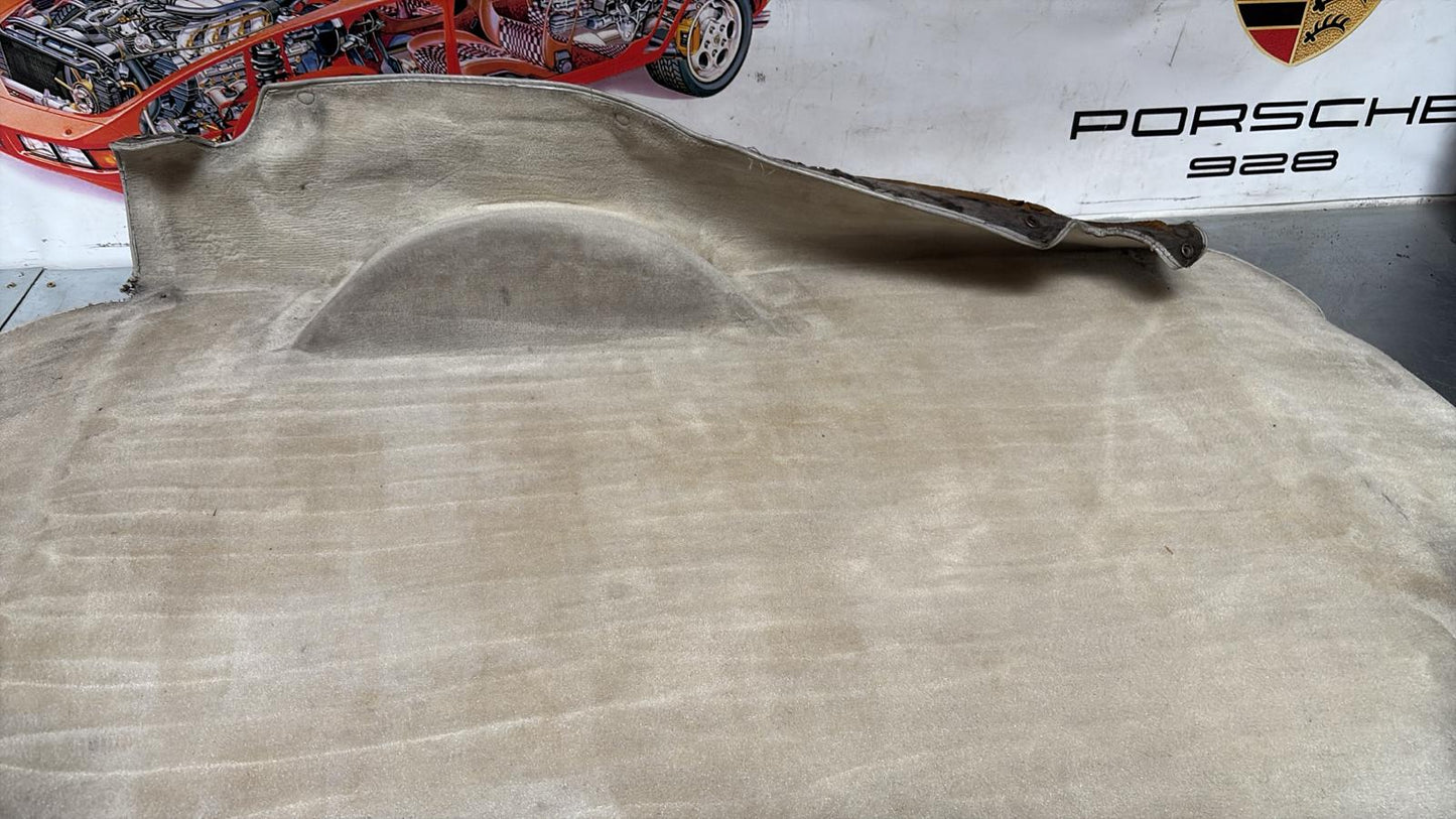 Porsche 924S 944 85.5- boot carpet, champagne, 94555506303 used, space saver wheel type