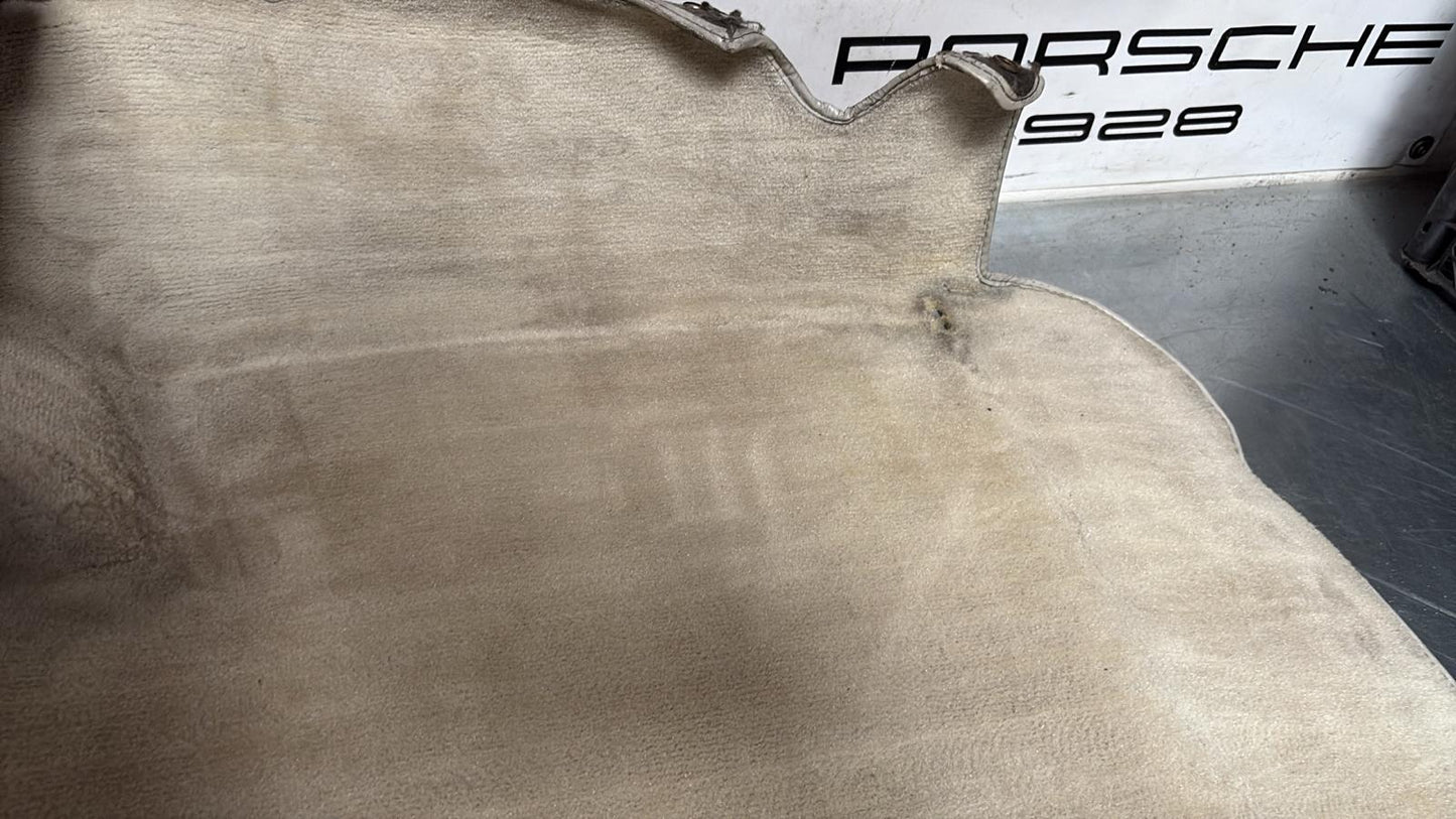 Porsche 924S 944 85.5- boot carpet, champagne, 94555506303 used, space saver wheel type
