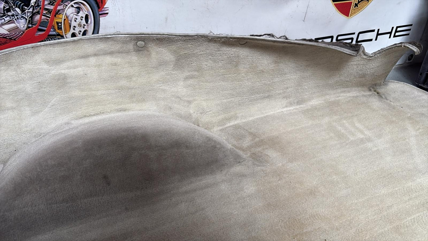 Porsche 924S 944 85.5- boot carpet, champagne, 94555506303 used, space saver wheel type
