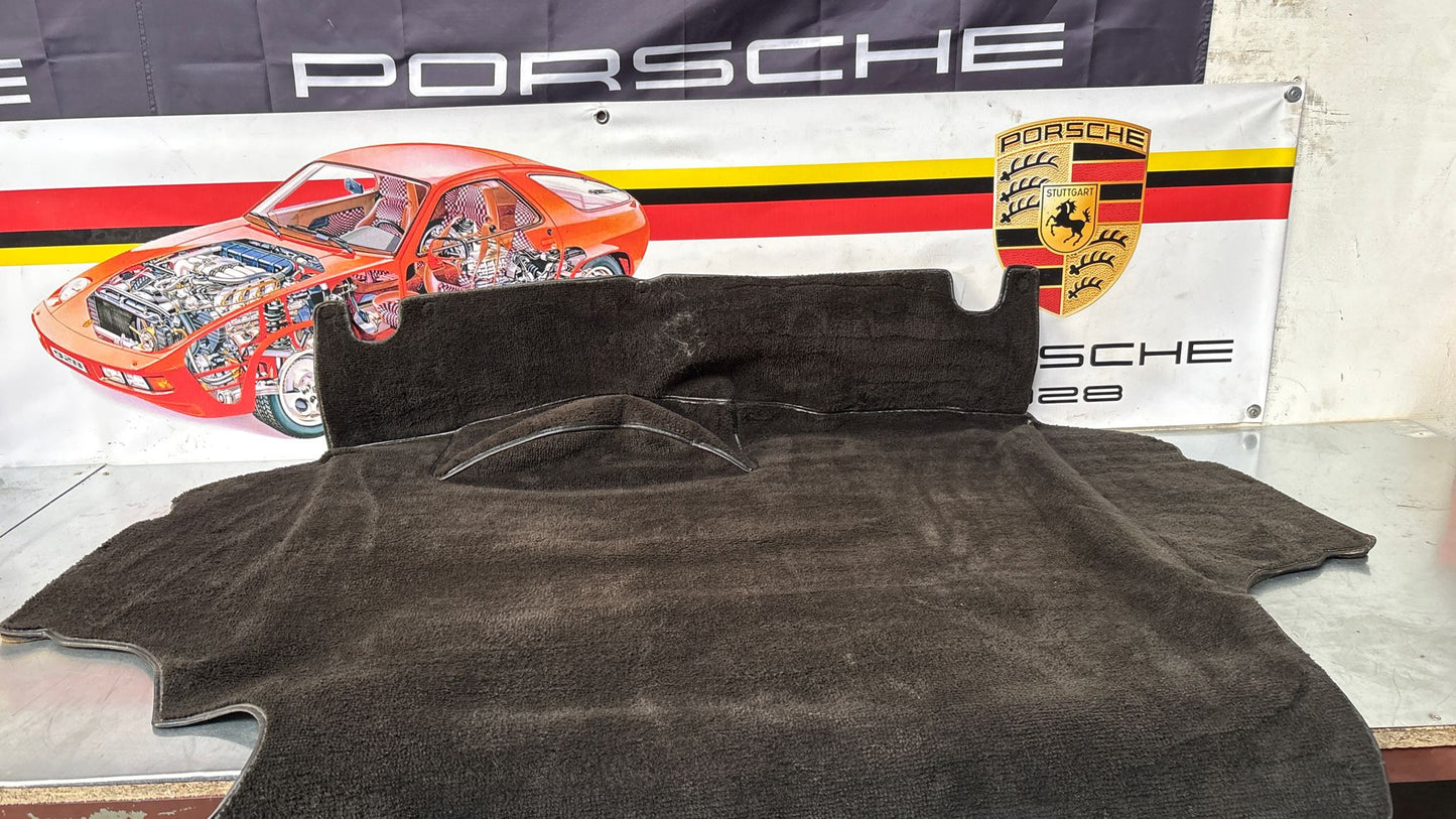 Porsche 924 944 -85.5 boot carpet, black, 94555506303 used, space saver wheel type