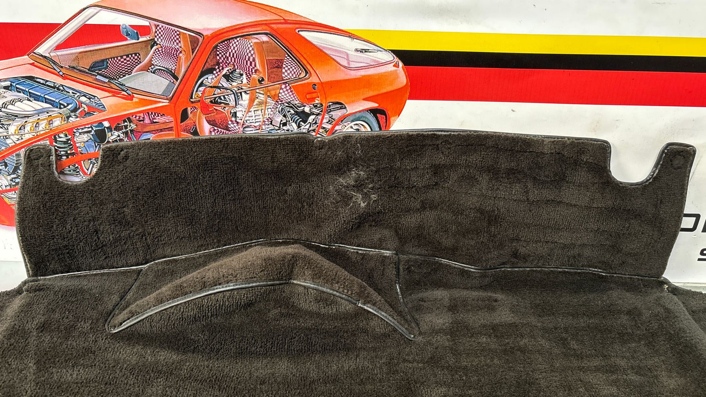 Porsche 924 944 -85.5 boot carpet, black, 94555506303 used, space saver wheel type