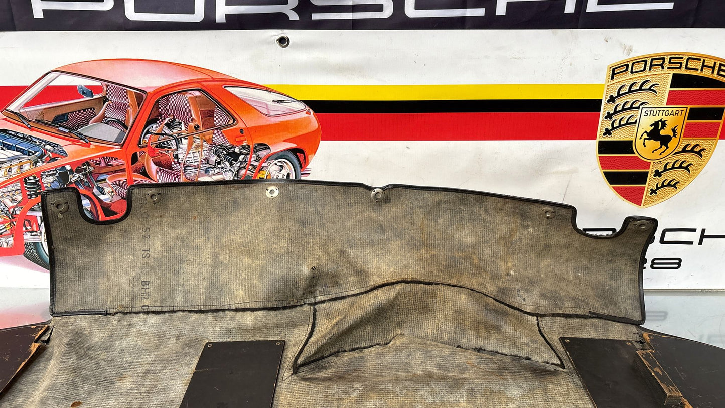 Porsche 924 944 -85.5 boot carpet, black, 94555506303 used, space saver wheel type