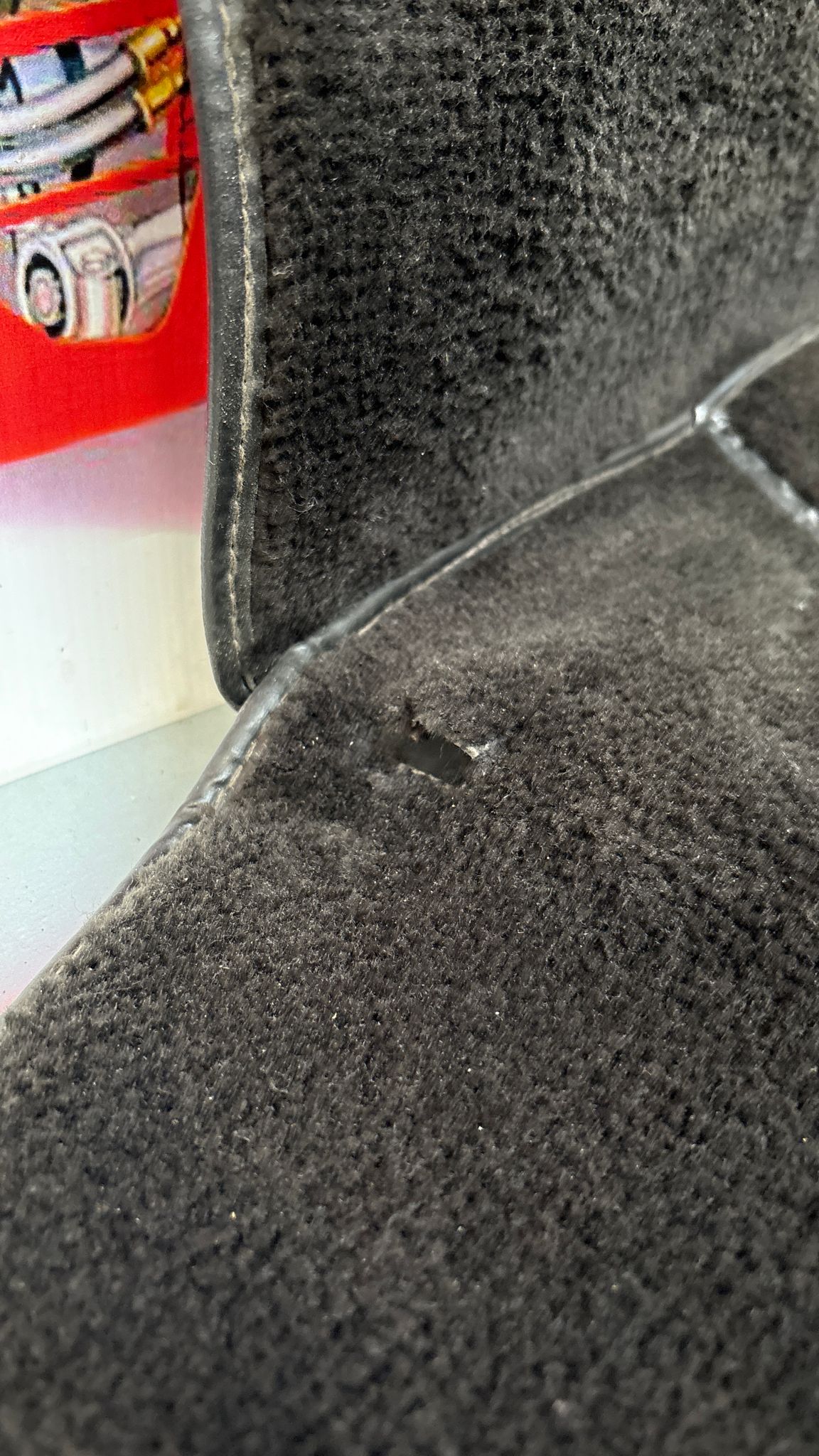Porsche 924 944 -85.5 boot carpet, black, 94555506303 used, space saver wheel type