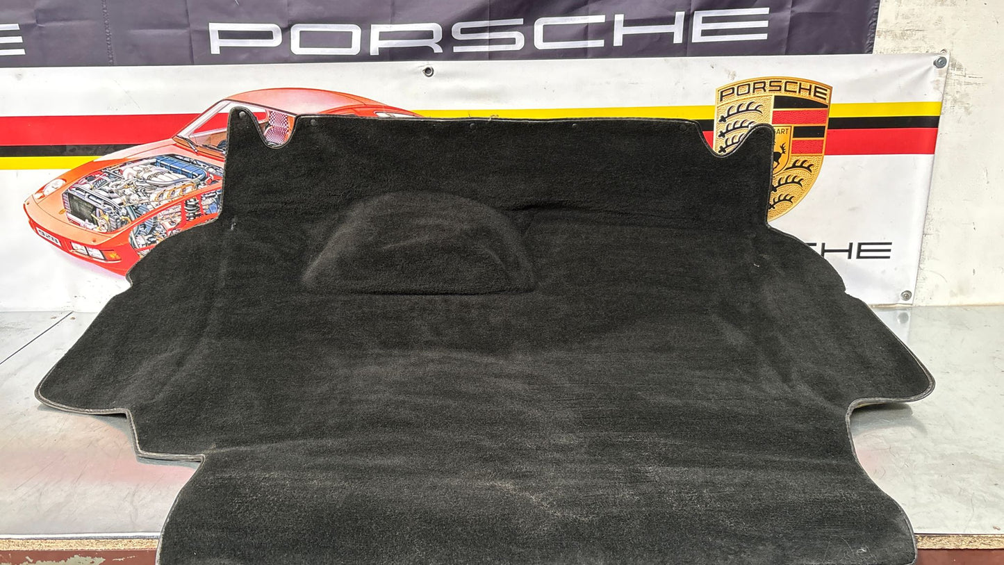 Porsche 924S 944 85.5- boot carpet, black, 94555506303 used, space saver wheel type