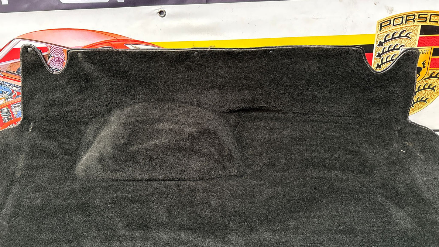 Porsche 924S 944 85.5- boot carpet, black, 94555506303 used, space saver wheel type