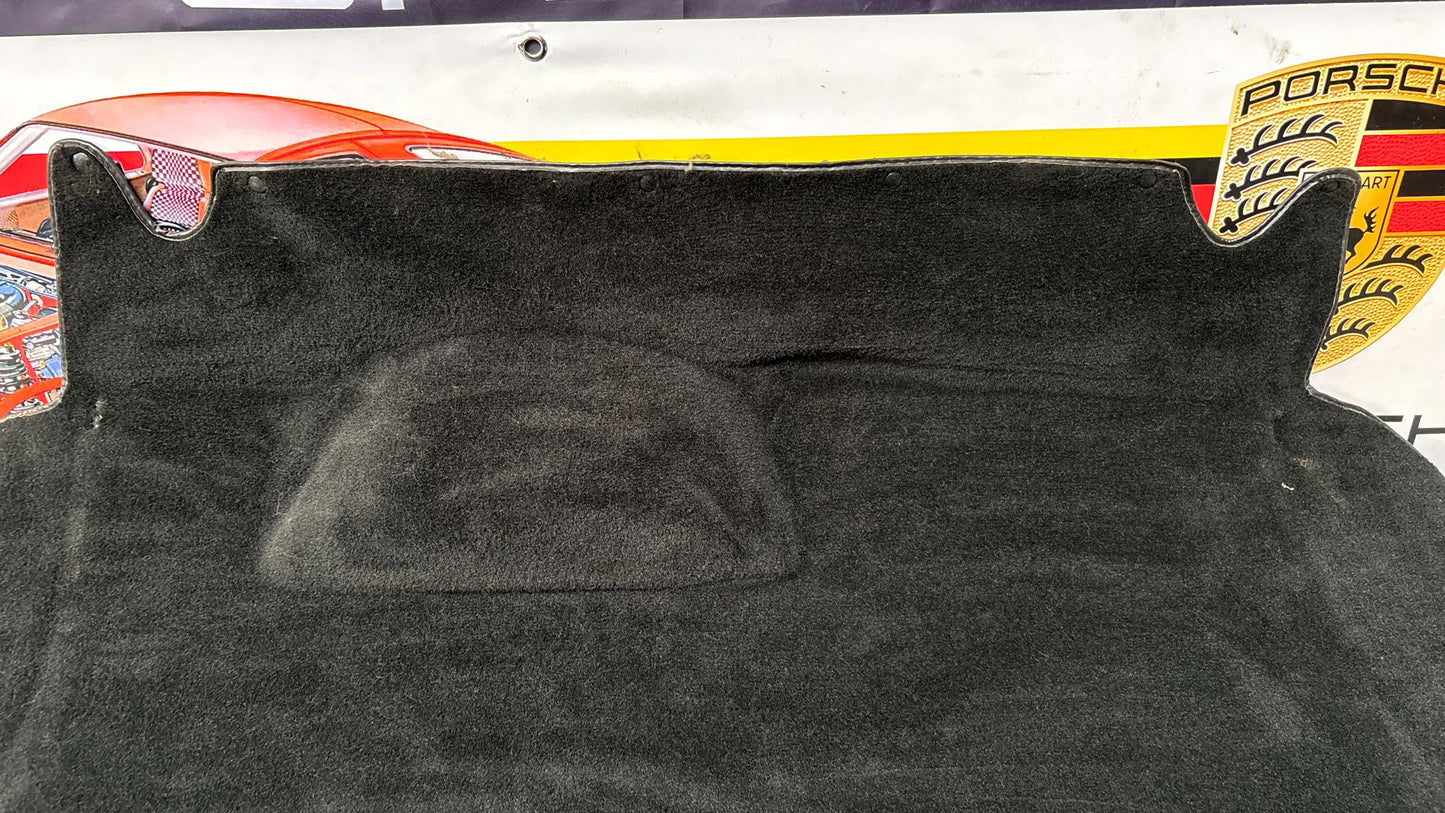 Porsche 924S 944 85.5- boot carpet, black, 94555506303 used, space saver wheel type