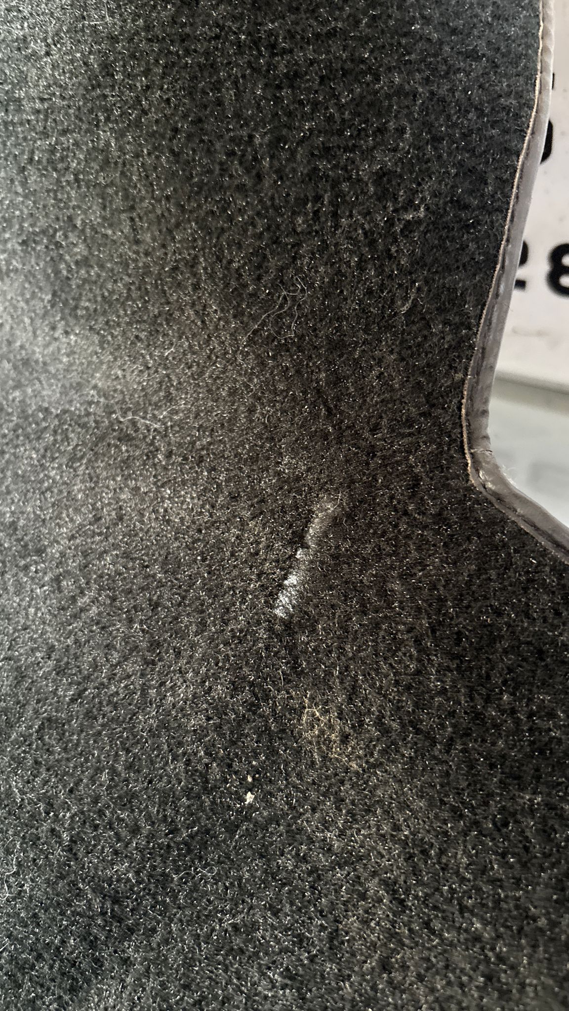 Porsche 924S 944 85.5- boot carpet, black, 94555506303 used, space saver wheel type