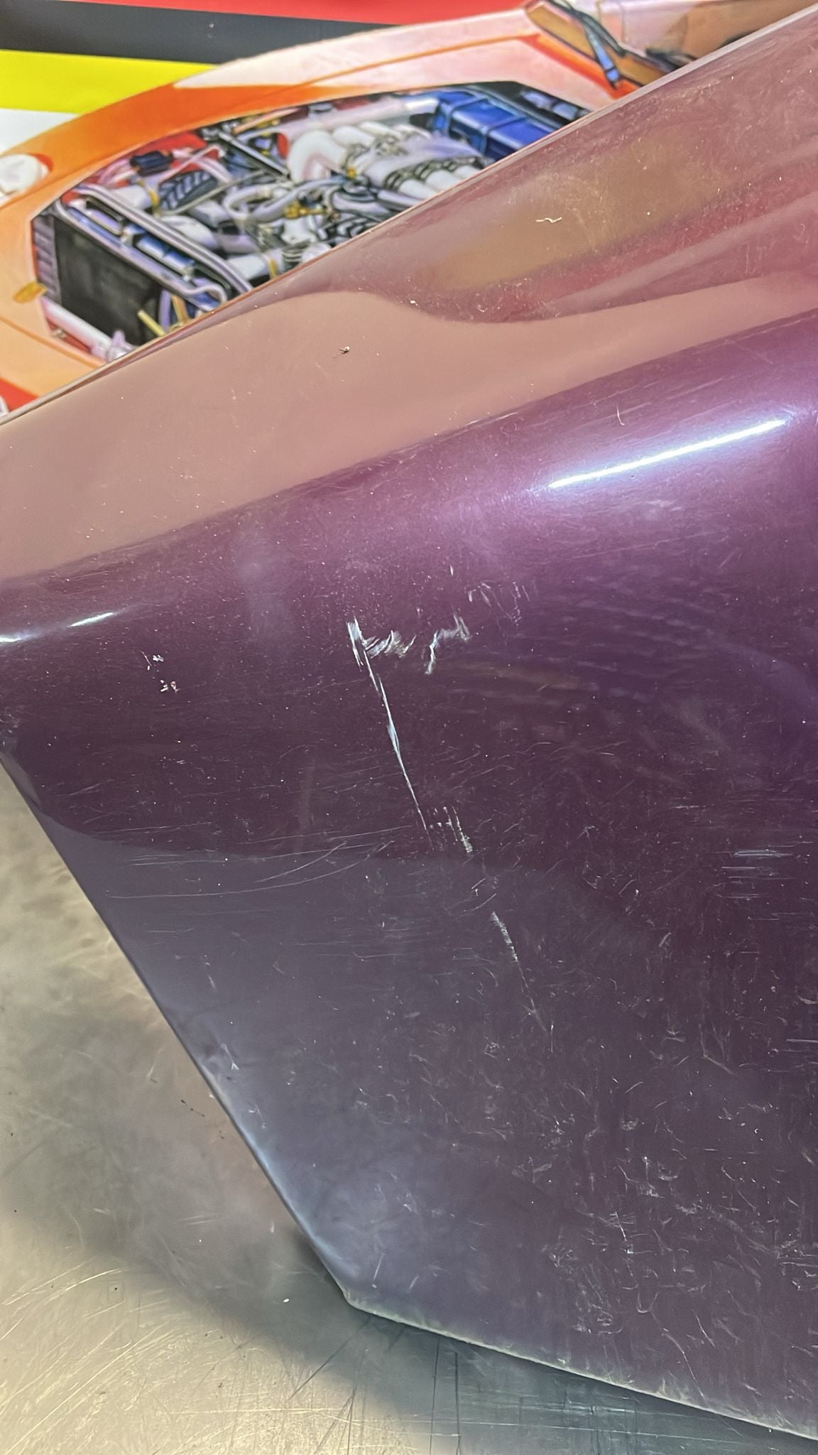 Porsche 928 S4 GT front left wing, used, 92850301111