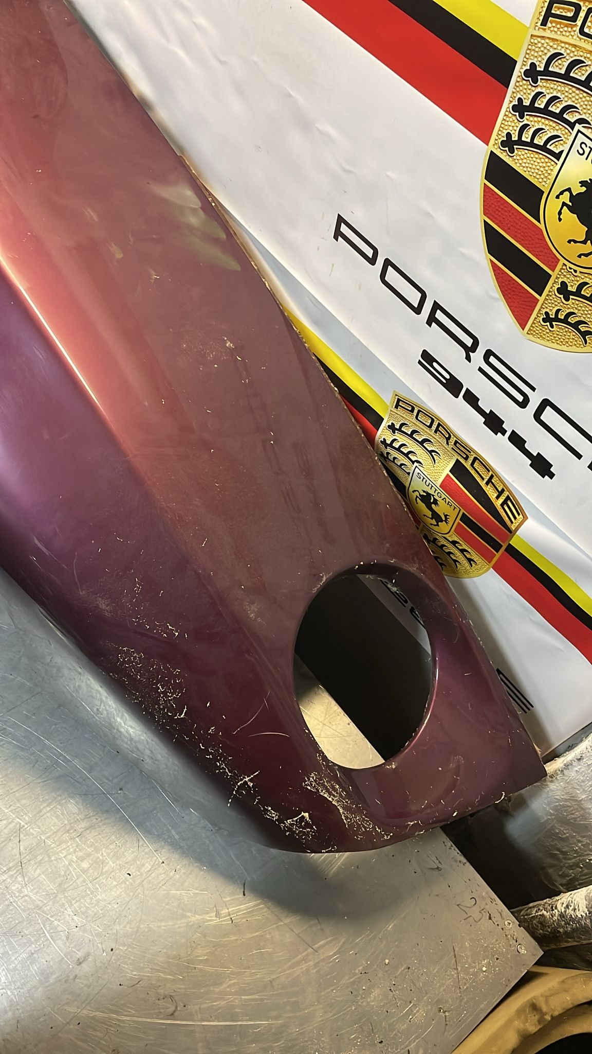 Porsche 928 S4 GT front right wing, used, 92850301211