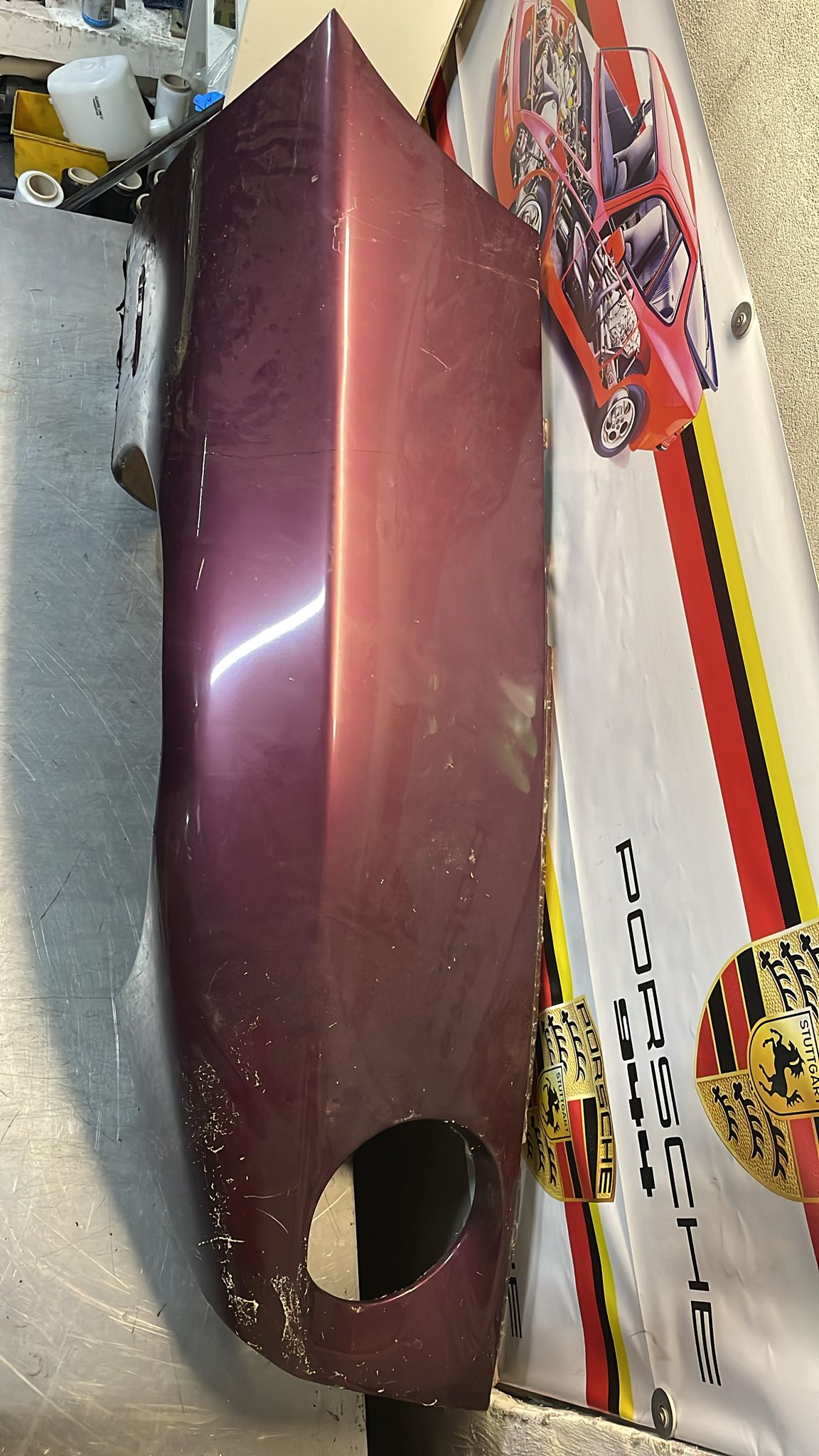 Porsche 928 S4 GT front right wing, used, 92850301211