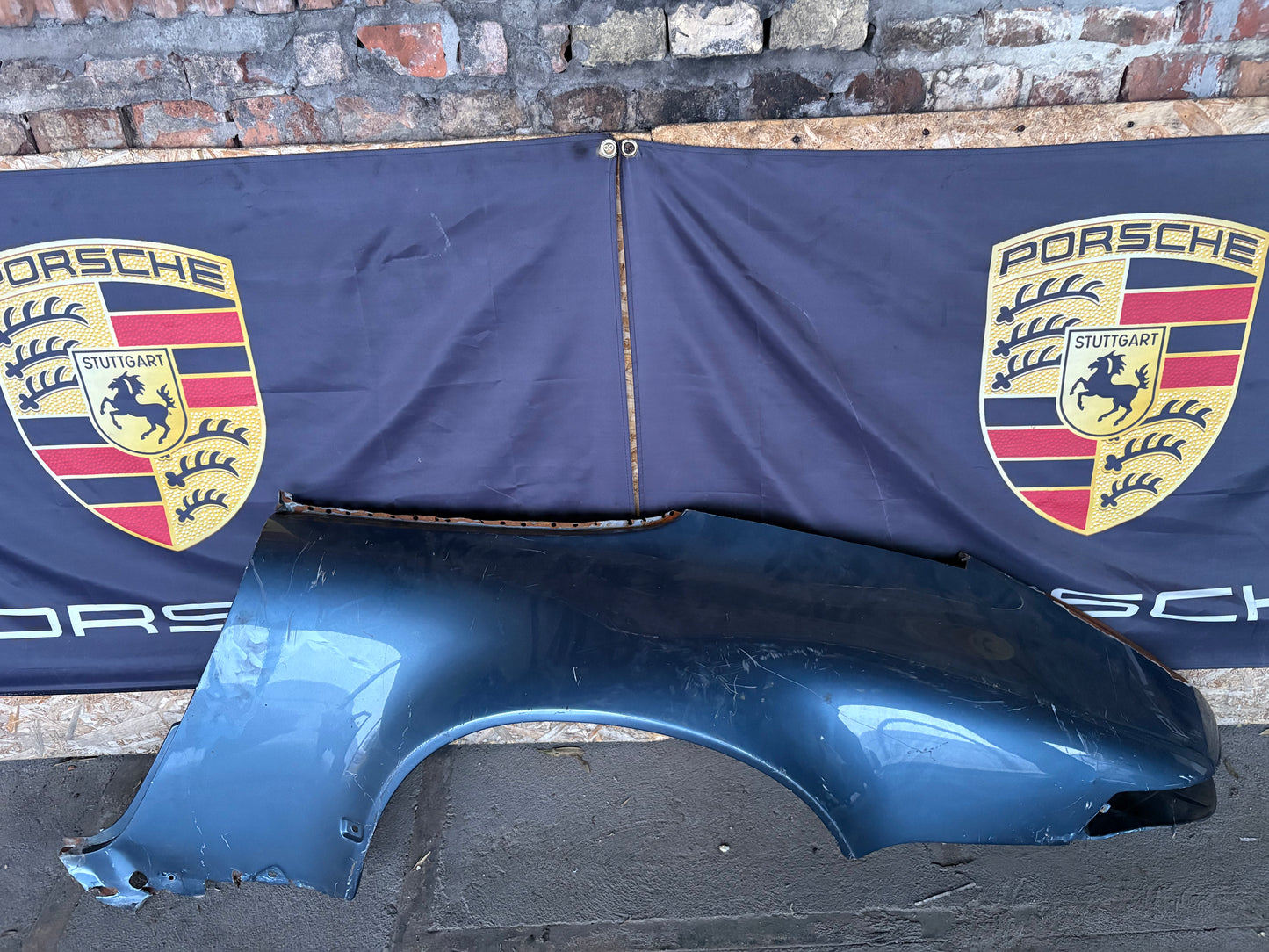 Porsche 911 964 rear left fender cut, used 96450306101