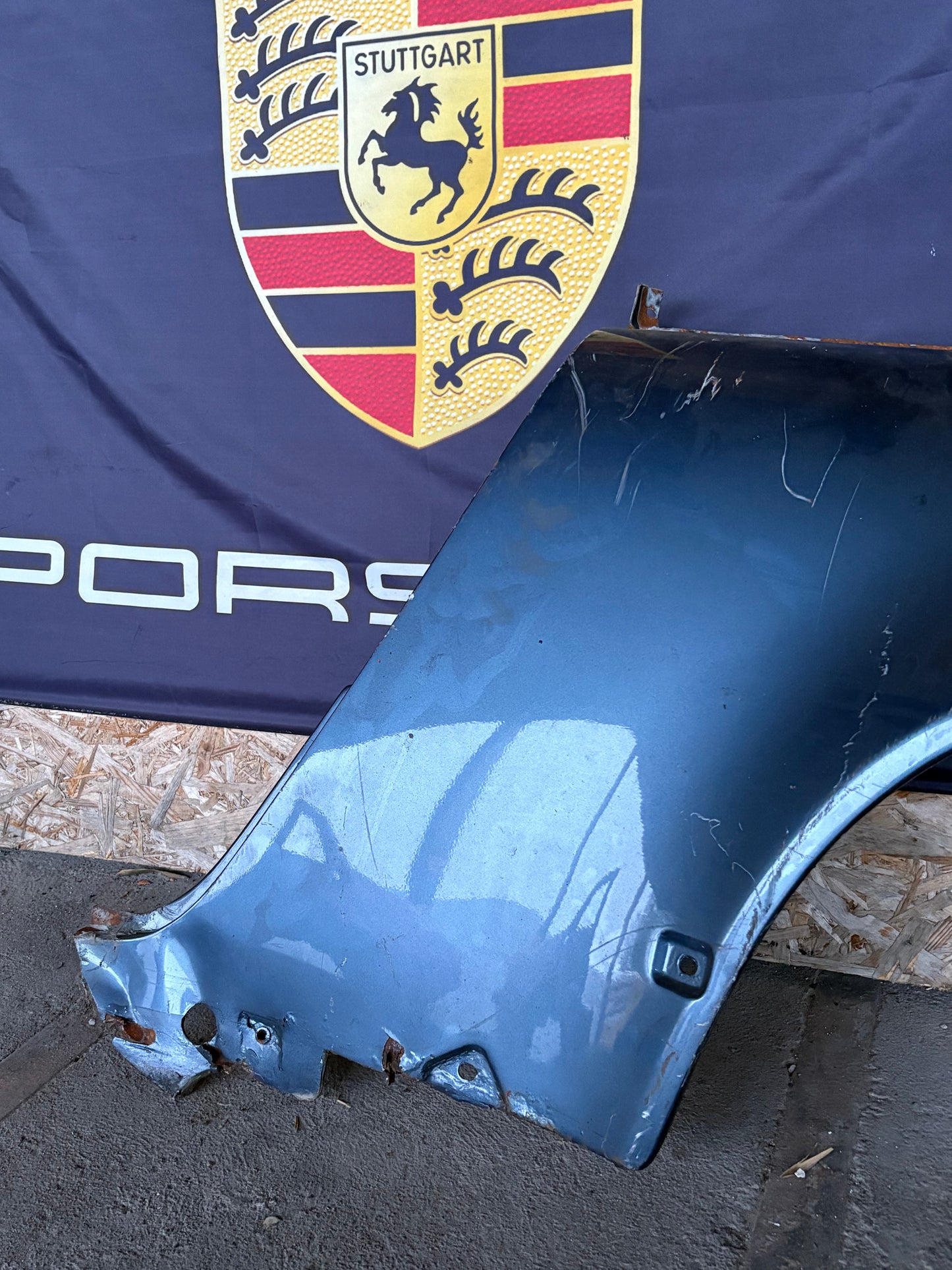 Porsche 911 964 rear left fender cut, used 96450306101