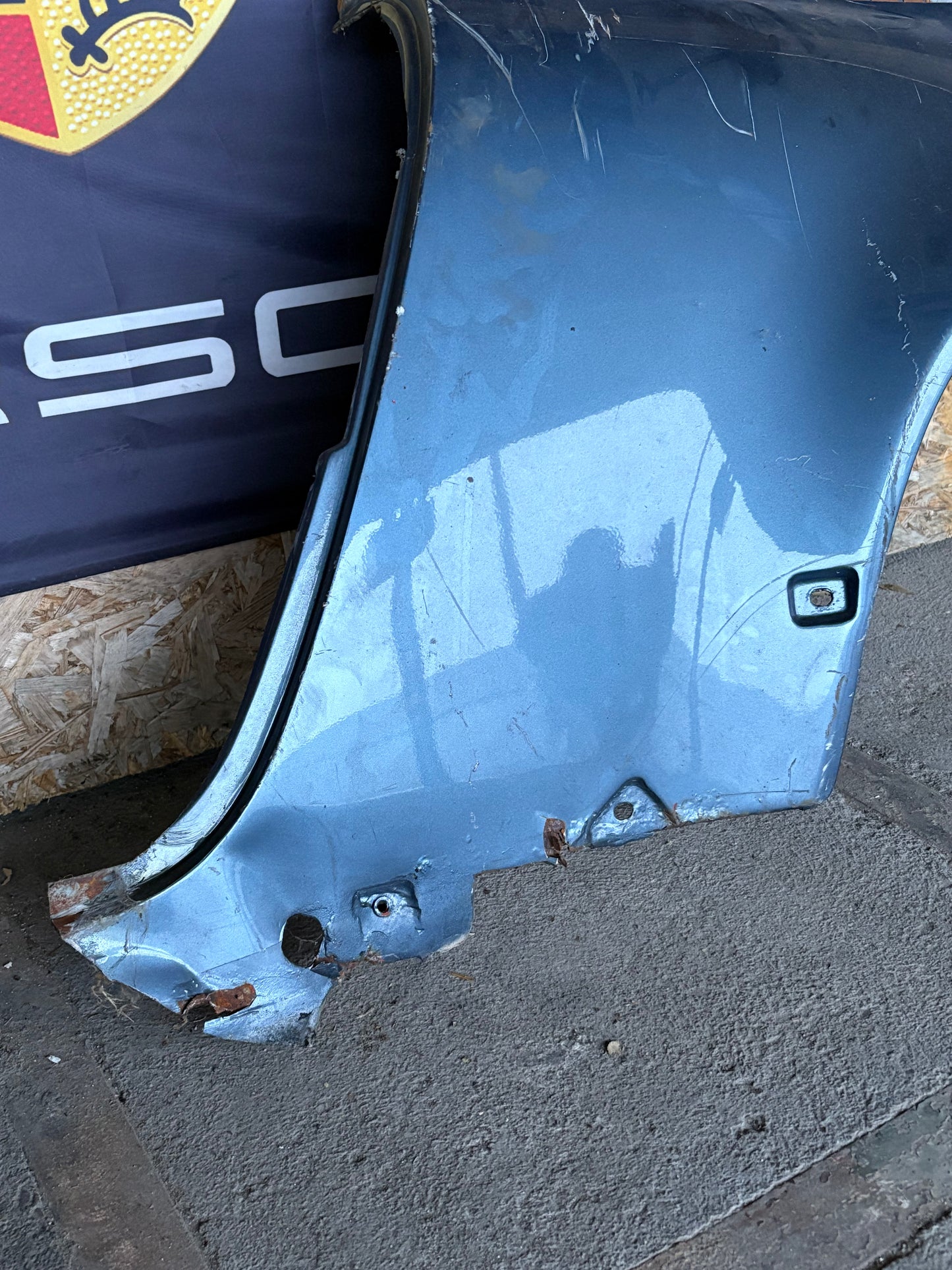 Porsche 911 964 rear left fender cut, used 96450306101