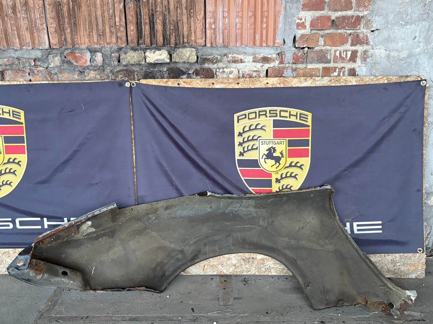Porsche 911 964 rear left fender cut, used 96450306101
