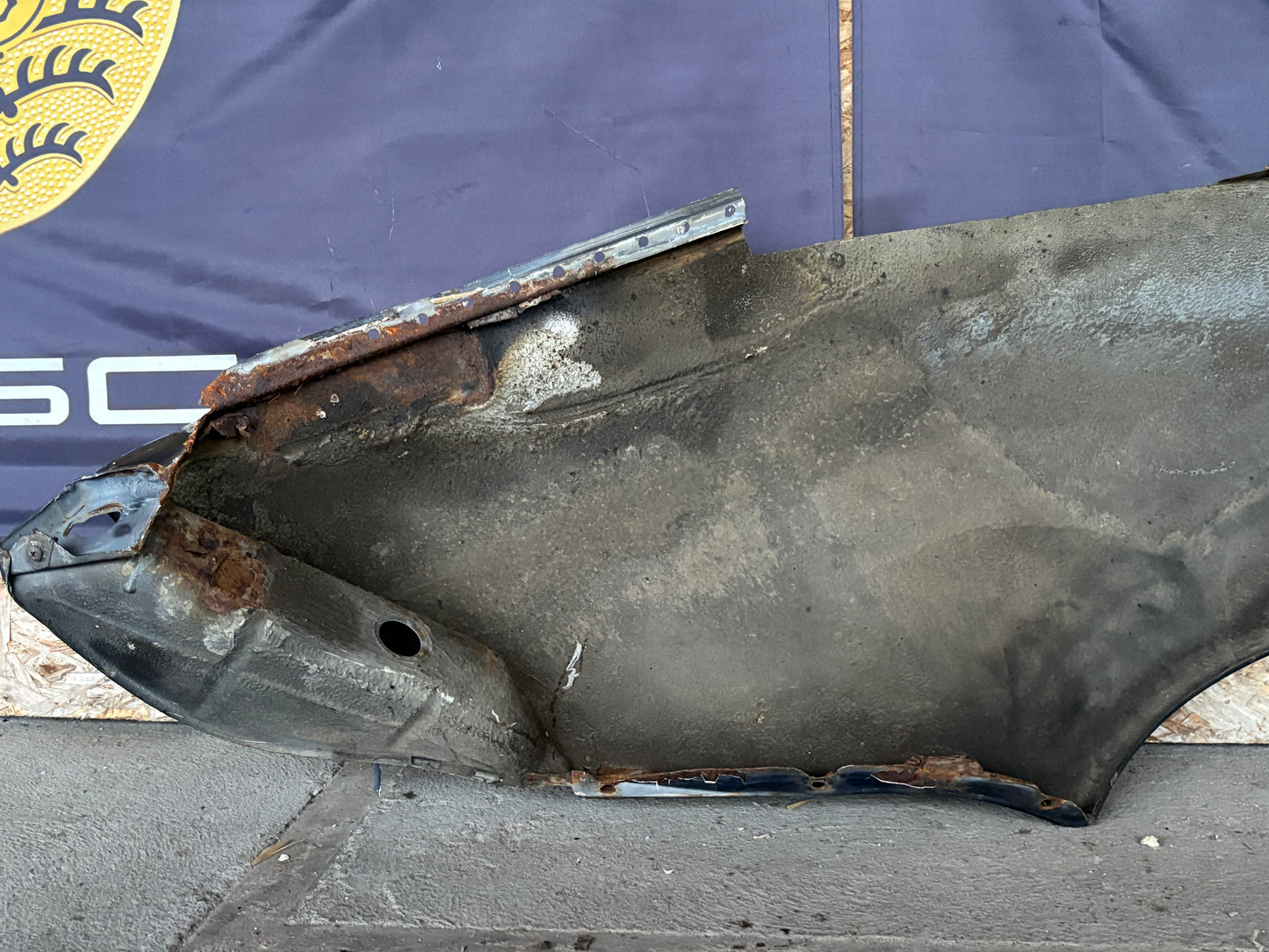 Porsche 911 964 rear left fender cut, used 96450306101