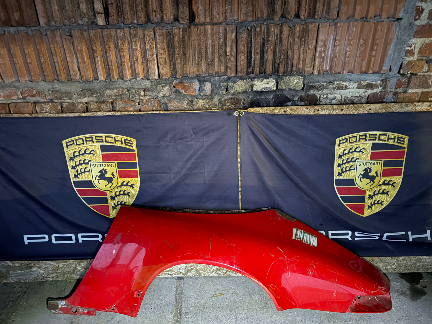 Porsche 911 964 rear left fender cut, used 96450306101