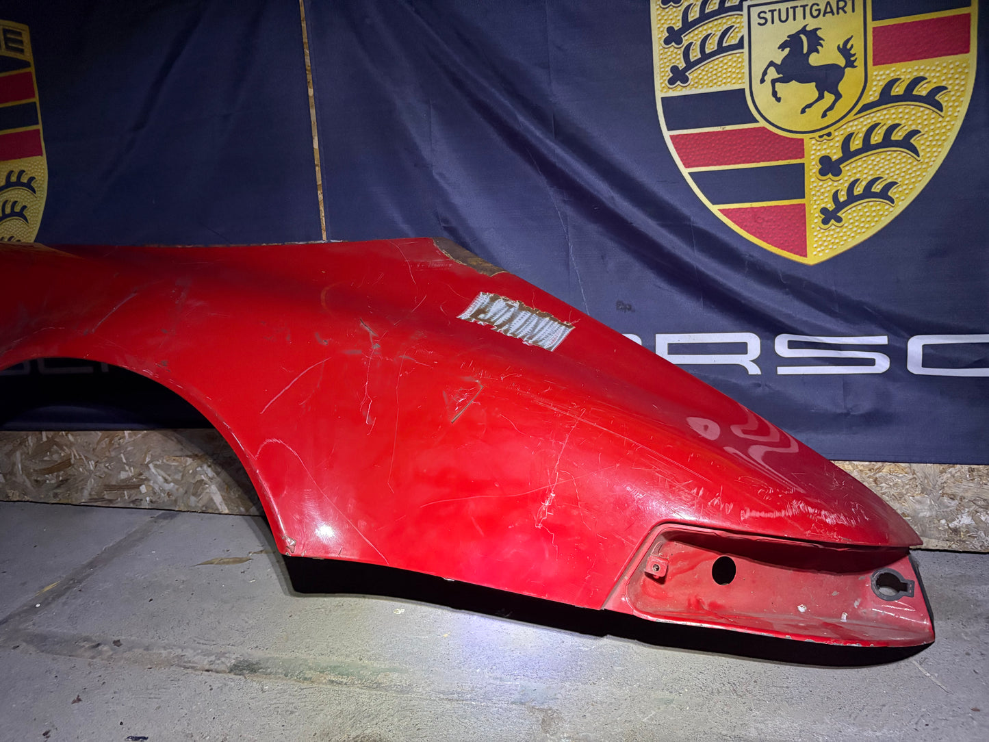 Porsche 911 964 rear left fender cut, used 96450306101