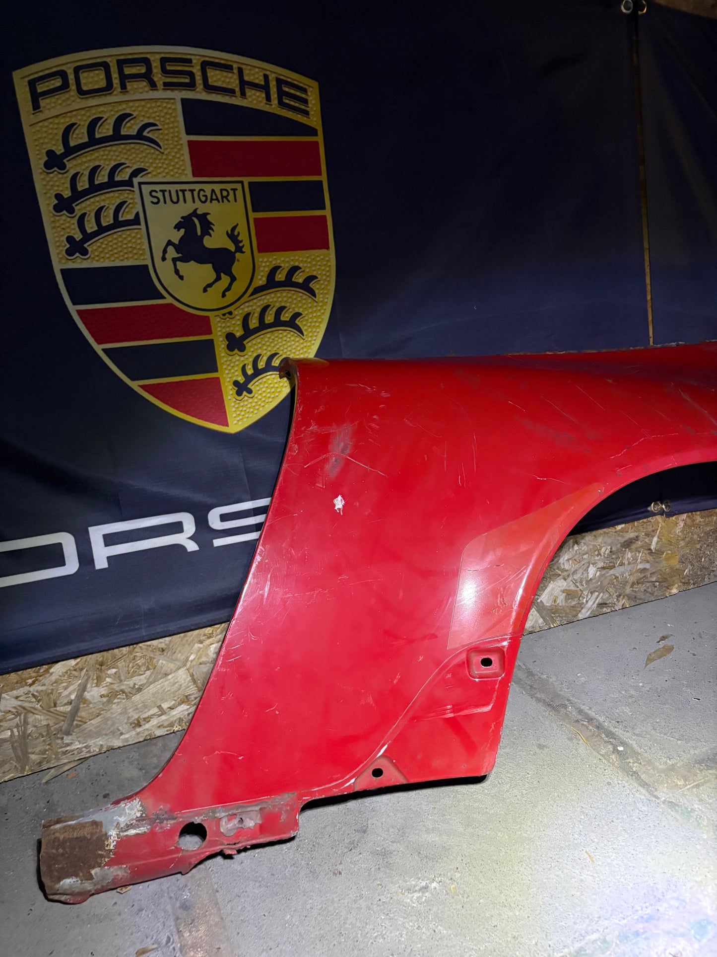 Porsche 911 964 rear left fender cut, used 96450306101