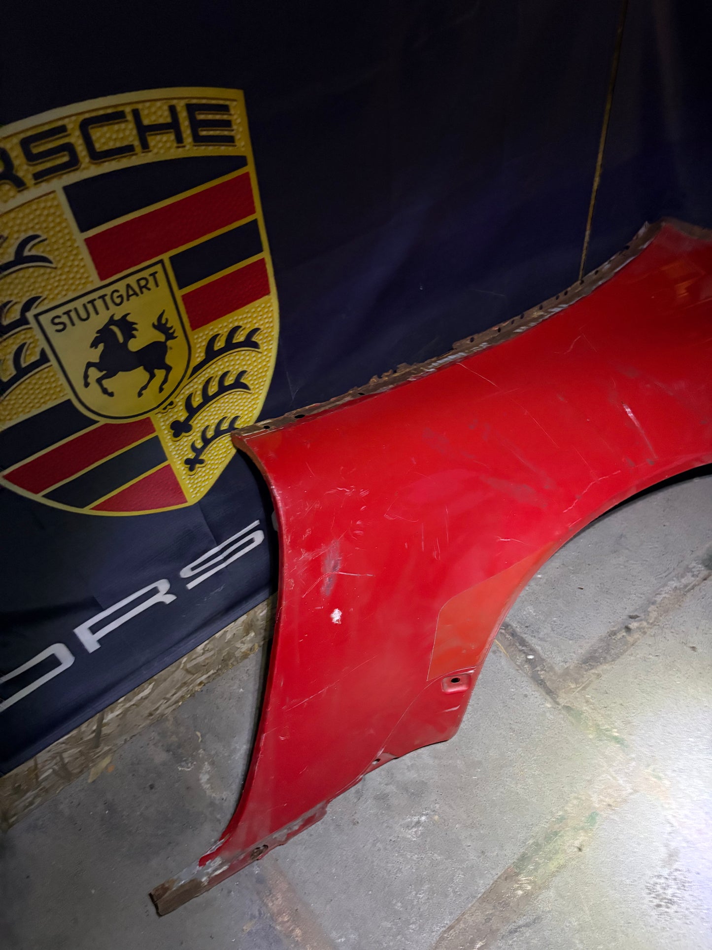 Porsche 911 964 rear left fender cut, used 96450306101