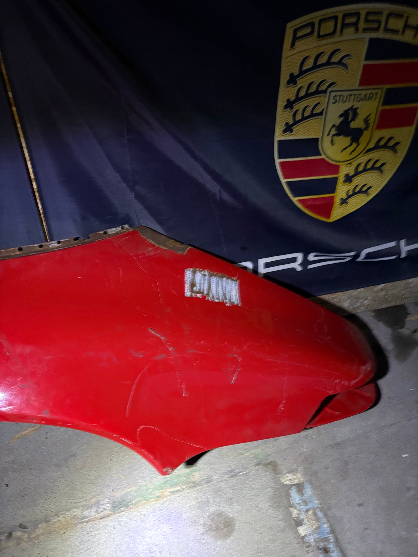 Porsche 911 964 rear left fender cut, used 96450306101