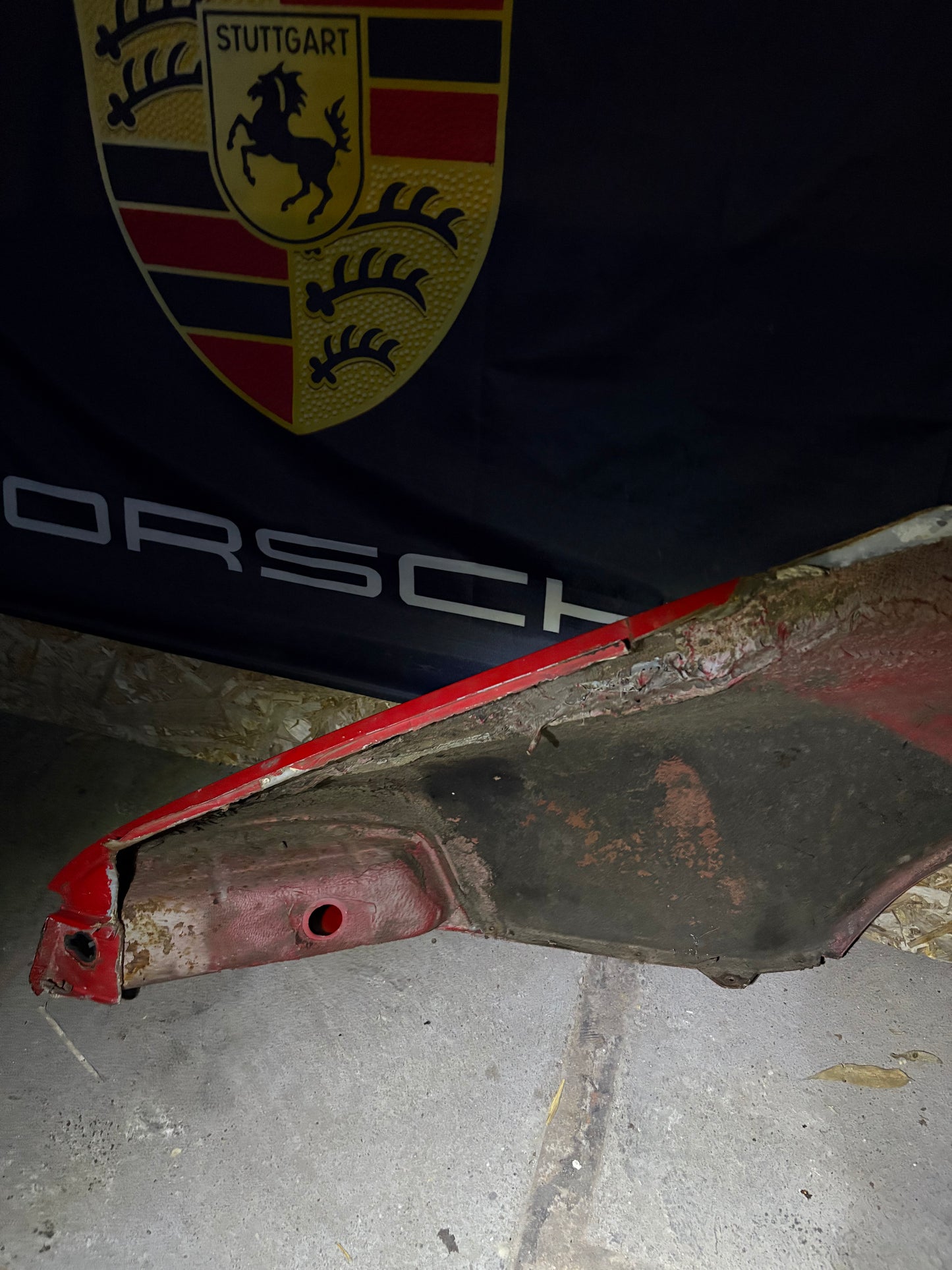 Porsche 911 964 rear left fender cut, used 96450306101