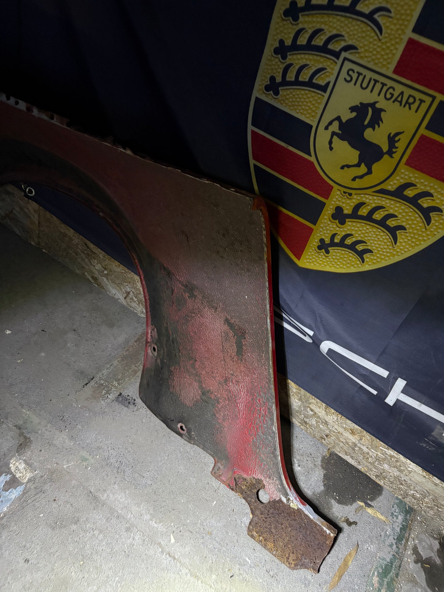 Porsche 911 964 rear left fender cut, used 96450306101