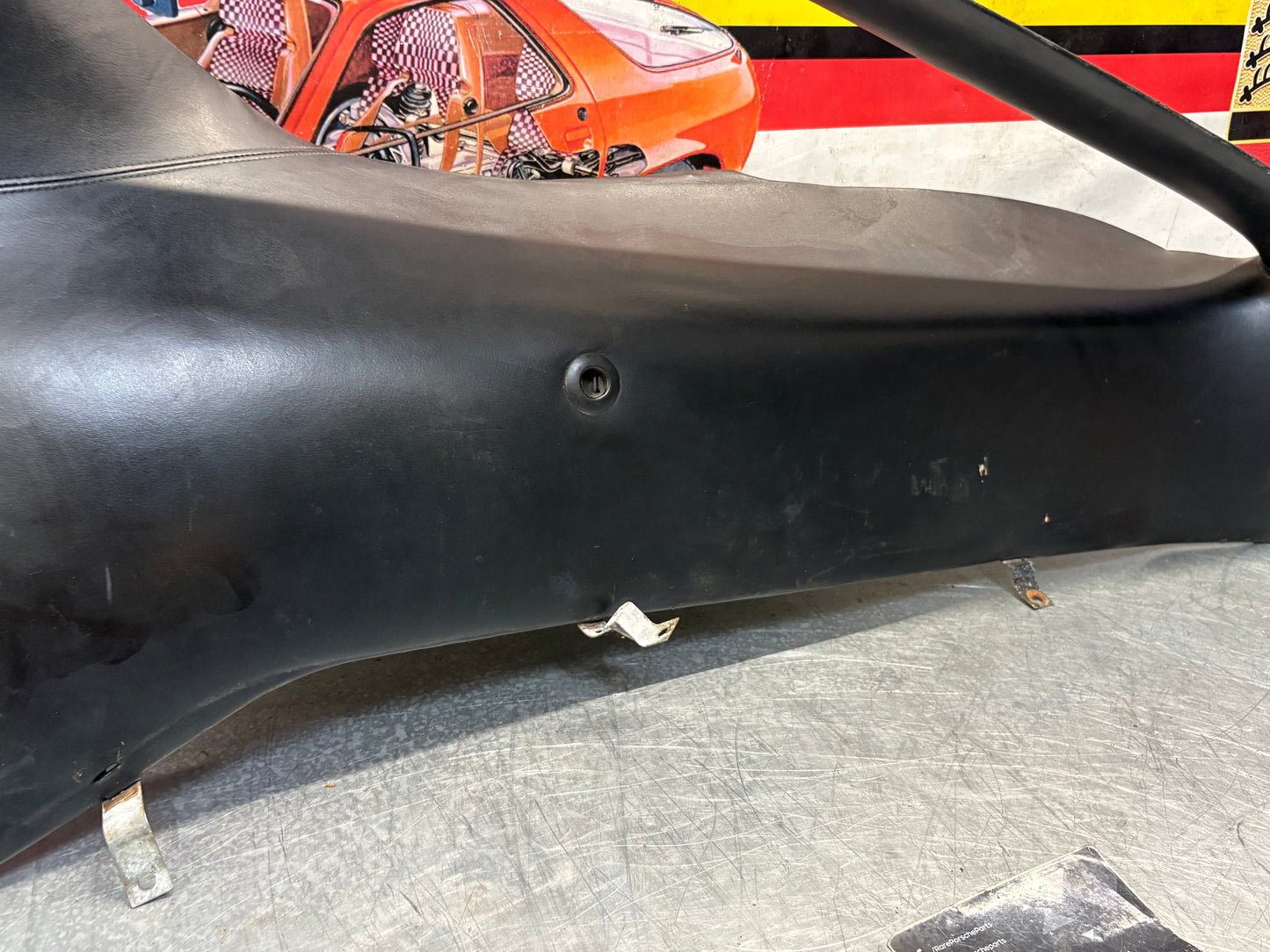 Porsche 928 right side lower side trim panel without loudspeaker, black used 92855502202
