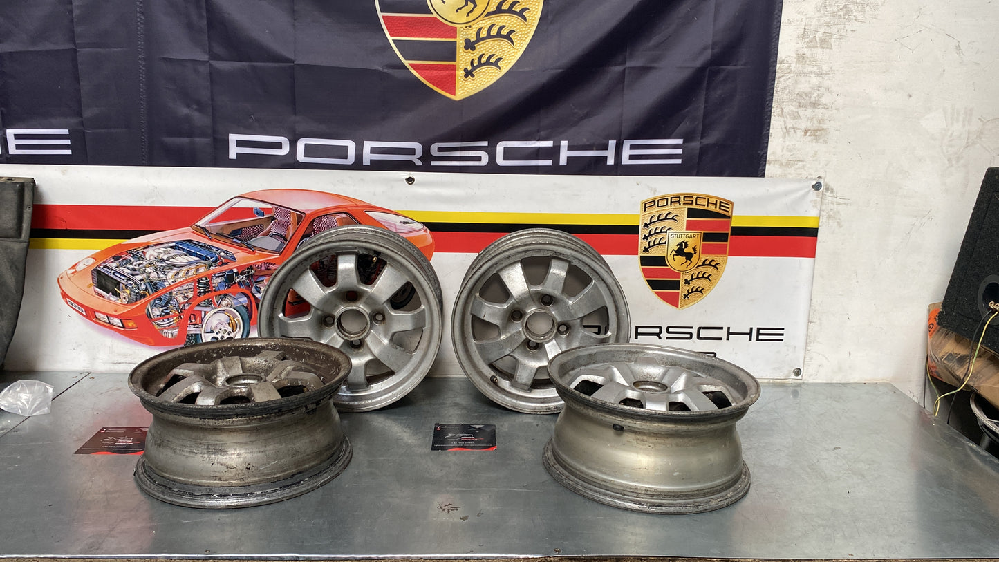Porsche 924 Genuine set of wheels, 6x14” ET20 4x108 used 477601031B