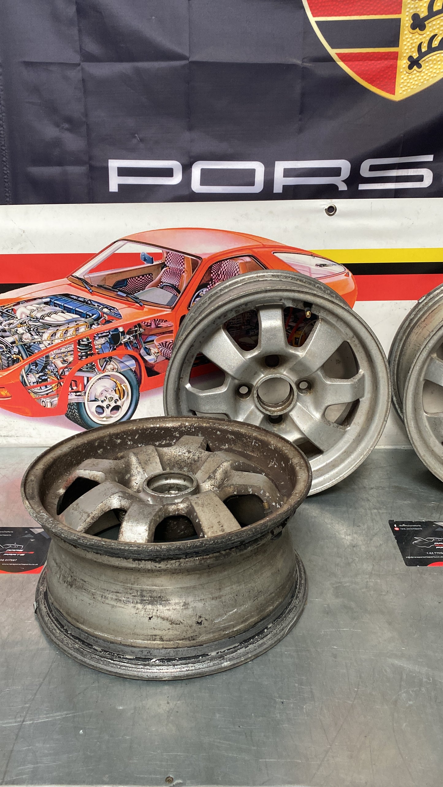 Porsche 924 Genuine set of wheels, 6x14” ET20 4x108 used 477601031B