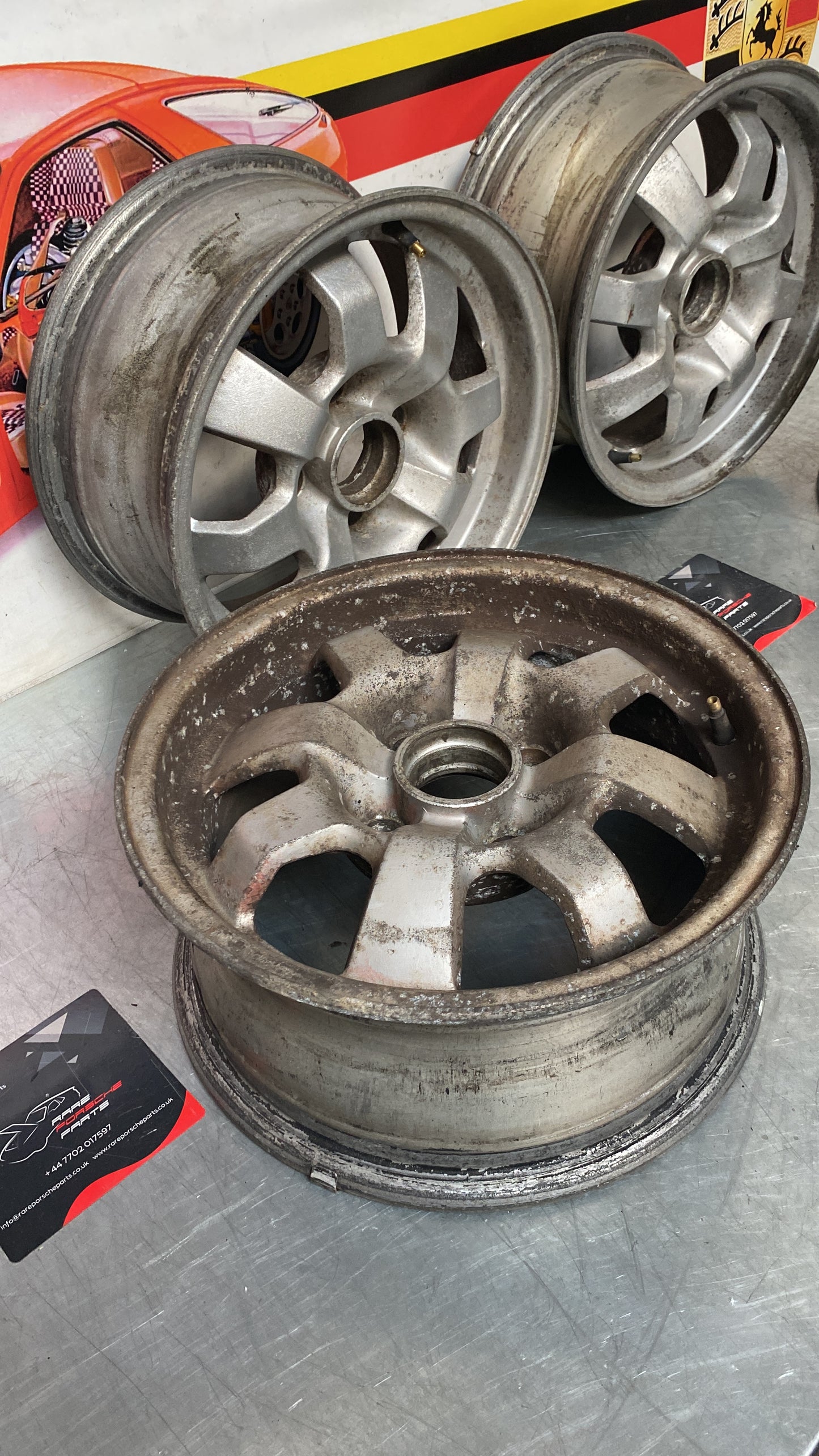 Porsche 924 Genuine set of wheels, 6x14” ET20 4x108 used 477601031B