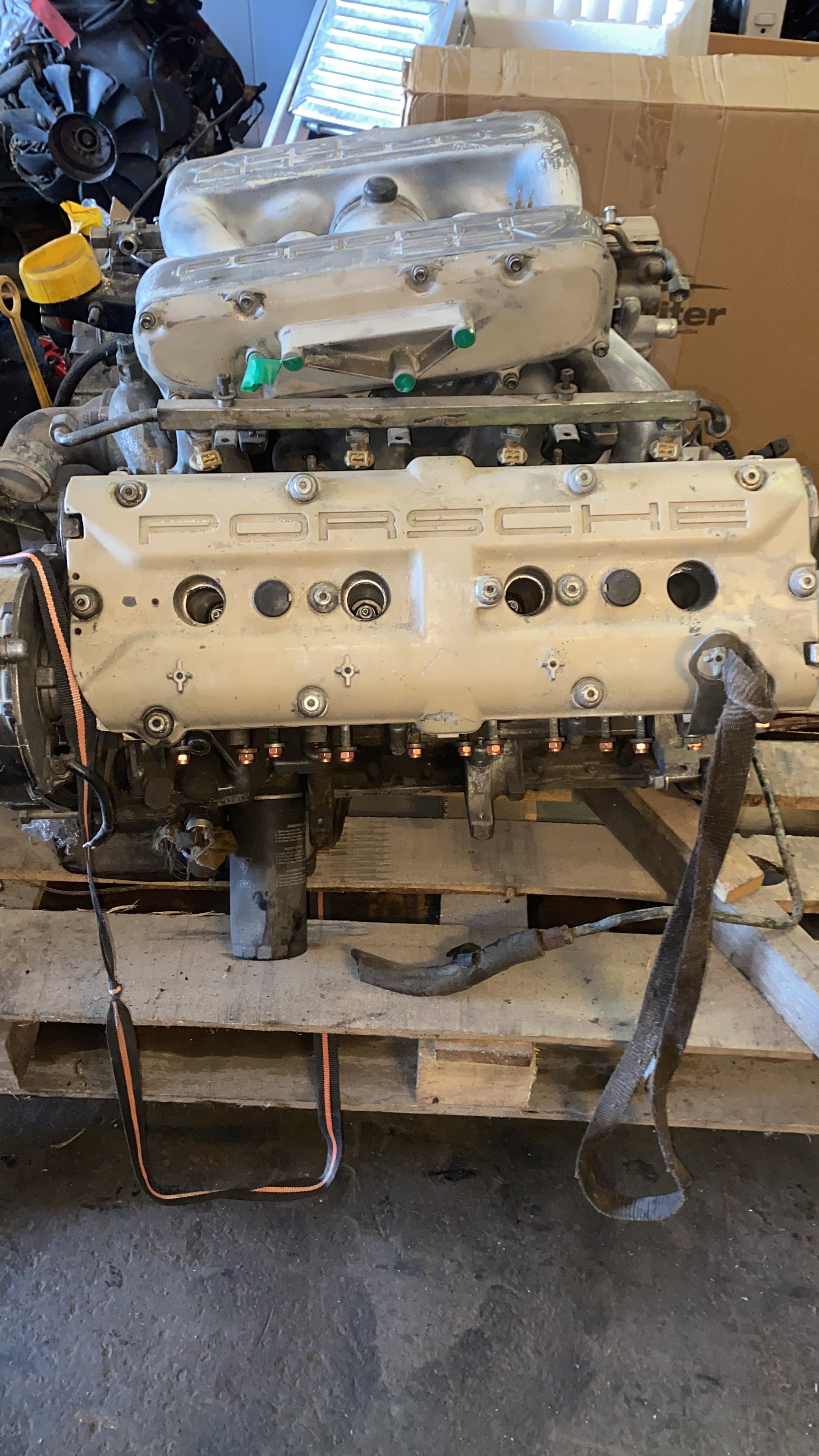 Porsche 928 S4 engine M28/41, unknown condition, turns by hand