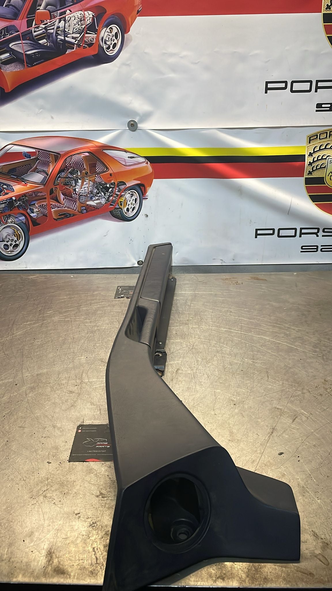 Porsche 928 marine blue door armrest, left, off side, 92855510103, used