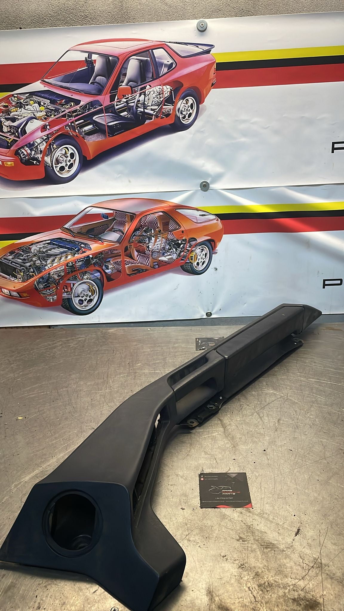 Porsche 928 marine blue door armrest, left, off side, 92855510103, used